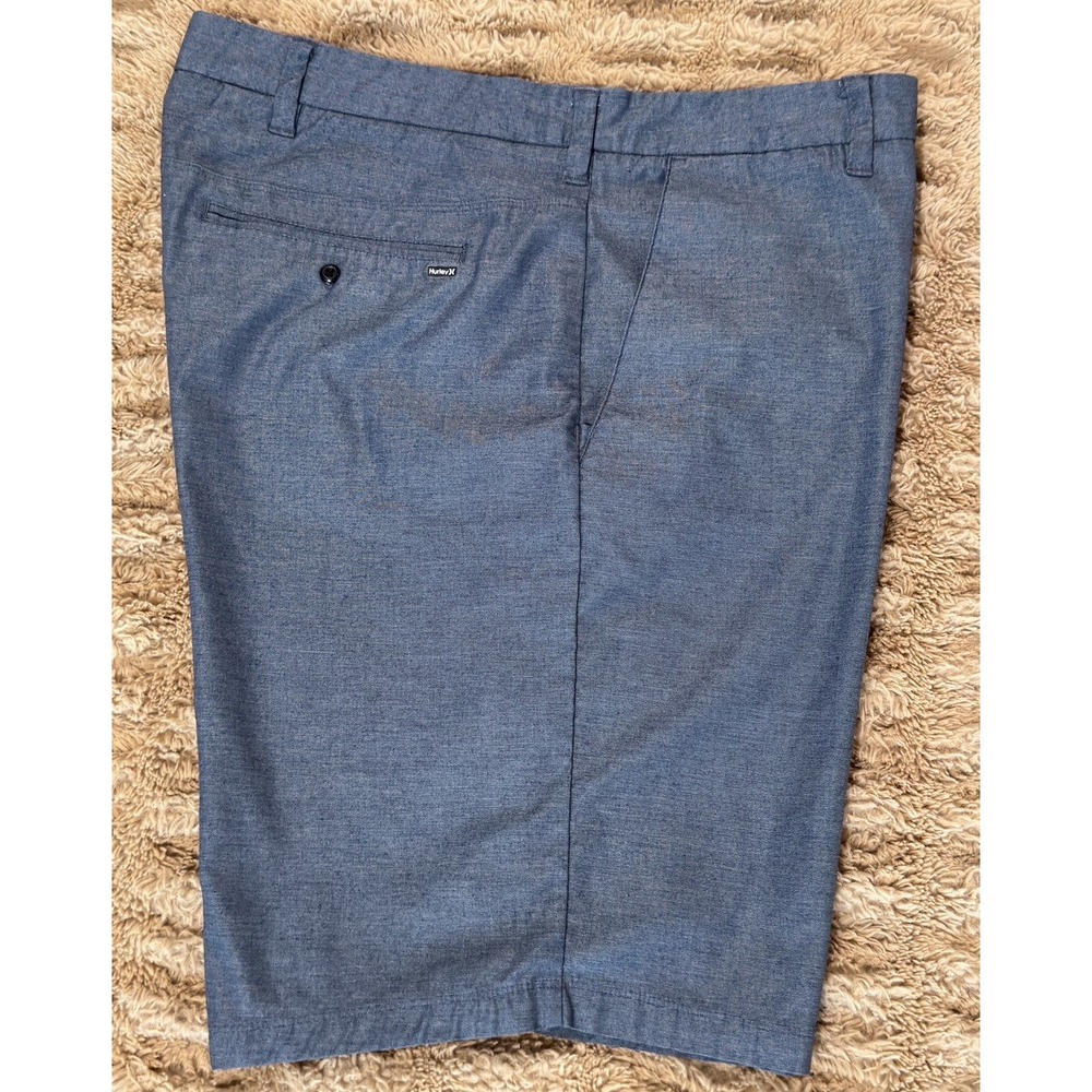 Hurley Nike Dri-Fit Breathe Shorts Men's 38 Blue-Gray Cotton Blend 10" Inseam